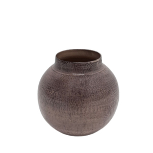 Iron Round Flower Vase Shiny Dark Grey Color Creative Flower Pot For Table <b>Top</b> & <b>Wedding</b> Decoration - Product Image 4