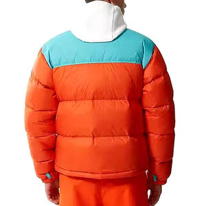Chaqueta acolchada con estampado de algodón y poliéster para hombre, diseño personalizado a prueba de viento, chaquetas de manga larga con cremallera completa para hombre - Product Image 2