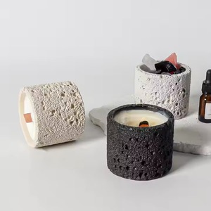 Pot à bougie en marbre pour la décoration intérieure de Pâques Récipient à cire rechargeable Style moderne minimaliste Écologique Résistant à la chaleur H.M.A - Product Image 6