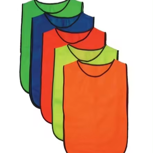 High Quality 125g Polyester Tricot <b>Sports</b> Training <b>Bibs</b> Colorful Plain Pattern Vest with Elasticated Sides - Product Image 1