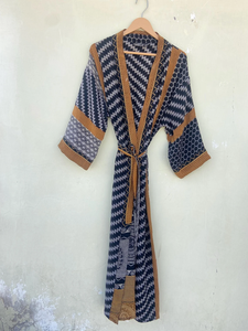 Kimono de seda Floral de talla libre para mujer, caftán de secado rápido para primavera, verano y otoño - Product Image 5