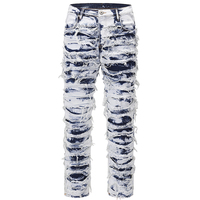 Jean en denim coupe droite vintage OEM High Street 2026 pour homme, respirant, écologique, haute qualité, déchiré, personnalisé, en promotion