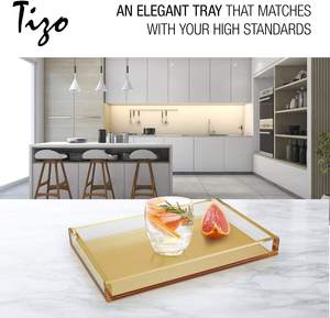 Plateau de service en acrylique imprimé à la conception simple, idéal pour la maison, la table et les repas, plateau de forme personnalisable pour service de restauration rapide - Product Image 6