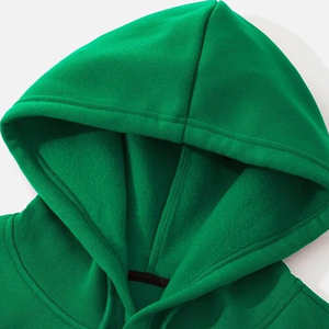 OEM de haute qualité unisexe poids lourd sweat à capuche fabricant personnalisé sweat à capuche vieilli pull à capuche couleur verte - Product Image 6