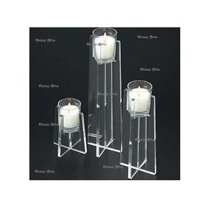 Meilleure vente bougeoir en acrylique bougeoir chauffe-plat de différentes tailles de qualité exclusive pour la fête de mariage - Product Image 6