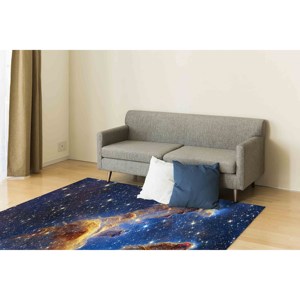 Night Landscape Printed Rug, Gift For Him Rug, Space Rugs,Nonwoven Soft Rug - Product Image 3