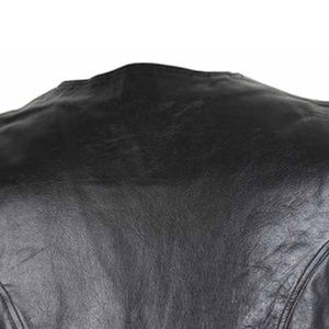 Chaleco de trabajo de parche de cuero genuino de alta calidad personalizado para hombre logotipo OEM nueva moda ropa informal hombres Chaleco de cuero de piel de vaca al por mayor - Product Image 6