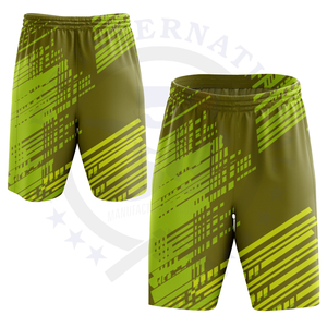 Pantalones cortos informales con cintura elástica para hombre, 100% de poliéster, de secado rápido, transpirables, personalizables para entrenamiento deportivo, Para unicolor interior/exterior - Product Image 3