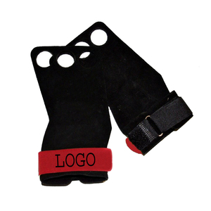 Gym Fitness Carbon Gym Pads Gimnasia Palm Protector 3 agujeros Fingerless Leather Fiber Hand Grips - Product Image 2