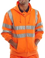 Venta al por mayor Construcción de trabajo de manga larga FR Sudadera con capucha Resistente al fuego Ropa DE TRABAJO Hi Vis Sudadera con capucha con cinta reflectante