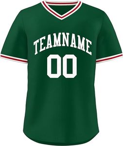Jersey de béisbol de secado rápido Unisex personalizado, ropa deportiva de cuello redondo con estampado de sublimación, camisetas Unisex transpirables - Product Image 1