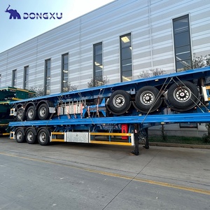 Directo de Fábrica, Semirremolque de Plataforma Plana de 2/3 Ejes/4 Ejes, 45 Pies, Capacidad de <span class=keywords><strong>Carga</strong></span> para Contenedores de 20 y 40 Pies - Product Image 4