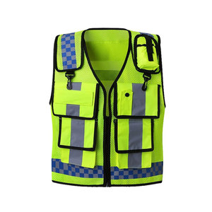 Chaleco DE SEGURIDAD reflectante multifunción impermeable transpirable bolsillos ropa de ingeniería al aire libre rayas de malla para exteriores - Product Image 5