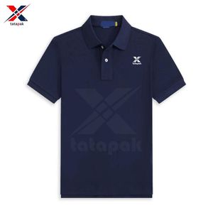 T-shirt polo respirant à manches courtes teint en fil pour hommes, prix de gros d'usine bon marché, service OEM de tous les jours - Product Image 2