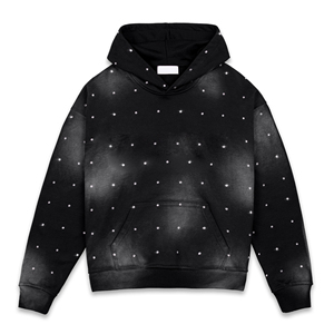 100% coton personnalisé Sun Fade pull à capuche respirant avec strass solide motif col à capuche pour la saison d'hiver - Product Image 1
