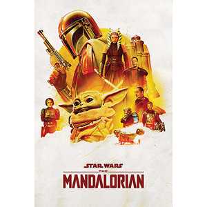 Affiche The Mandalorian, impression numérique, style suspendu, en polyester, pour la décoration de l'aventure de Grogu - Product Image 2