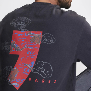 เสื้อยืดลำลองคอกลมพิมพ์ลายกราฟิกโอเวอร์ไซส์ใส่สบายเสื้อยืดลำลองดีไซน์ใหม่ล่าสุดขายดี - Product Image 4