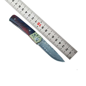 Cuchillo de Cocina de Acero de Damasco de Grado Industrial Forjado a Mano con Mango de Nogal y Hoja de Punta Clip de 12 Pulgadas - Product Image 6