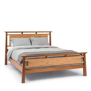 Mid-Century Modern <b>bed</b> Solid <b>Wood</b> <b>Platform</b>, Daabadi Furniture wholesaler Natural <b>Wood</b> Finish - Product Image 1