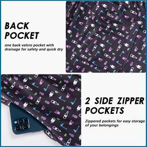 กางเกงขาสั้นชายหาดของผู้ชายกางเกงผ้าสแปนเด็กซ์/ โพลีเอสเตอร์กางเกงลำลองพิมพ์ลายไซส์ใหญ่พิเศษ - Product Image 3