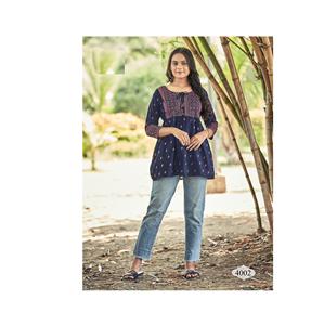 เสื้อเรยอนพิมพ์ลายสำหรับสุภาพสตรีผ้าเรยอนสำหรับผู้หญิงดีไซน์เนอร์แบบพรีเมี่ยม - Product Image 1