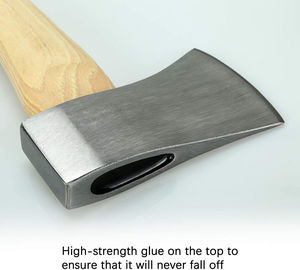 Hache à fendre professionnelle à dos plat, manche en acier forgé durable, outil de travail du bois pour le bricolage, la chasse en plein air, le camping - Product Image 4