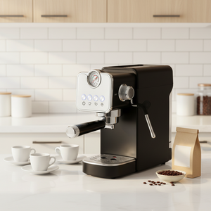 <span class=keywords><strong>Machine</strong></span> <span class=keywords><strong>à</strong></span> expresso semi-automatique <span class=keywords><strong>à</strong></span> boutons mécaniques avec manomètre 20 bars, cafetière italienne pour la maison avec mousseur <span class=keywords><strong>à</strong></span> lait - Product Image 6