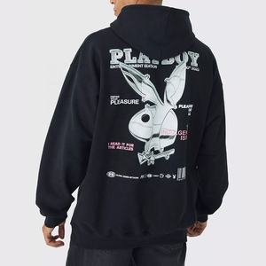 Pull à capuche surdimensionné personnalisé pour hommes, nouveau design, éponge française ample pour l'hiver, imprimé, motif solide personnalisé - Product Image 6