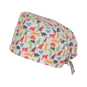 Gorros Médicos de Enfermería para Mujer con Botón, Gorros Quirúrgicos Elásticos Ajustables, Gorros de Médico y Enfermera con Estampado Personalizado - Product Image 4