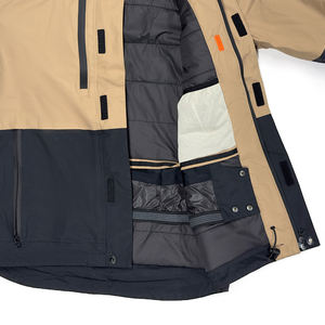 Personalizado con capucha cremallera impresa impermeable esquí hombres chaqueta de tallas grandes transpirable a prueba de viento ropa de nieve estaciones de esquí al aire libre uso de invierno - Product Image 6