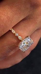 Lab Grown Radiant Cut Diamond Engagement Ring 18K <b>Solid</b> Gold IGI Certificate Luxury Halo Pave Design Exclusive Gift Ring for - Product Image 2