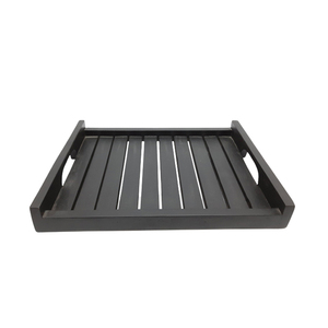 Plateau de service rectangulaire en bois d'acacia fait à la main de couleur naturelle plateau rond de taille personnalisée pour la maison et le restaurant - Product Image 6