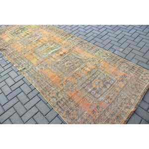 พรมวินเทจขนาด 4.2x11.1 ฟุต สีส้ม พรมโมร็อกโกตุรกี ทำจากขนสัตว์ - Product Image 4