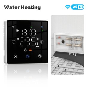 Termostato WIFI nero alimentato a batteria per caldaie a Gas, APP TUYA Smart Life, montaggio quadrato, esterno o a filo - Product Image 3