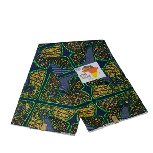 Tissu imprimé en wax Ankara de qualité supérieure, très demandé, en véritable viscose tissée, motif géométrique, idéal pour les robes de mariage - Product Image 1