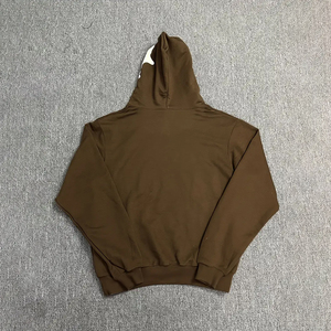 Haute qualité 100% coton hiver pull à capuche à manches longues solide motif sweat haut avec pour la conception d'impression bouffante - Product Image 3