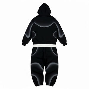 Survêtement de qualité supérieure personnalisé avec impression par décoloration au soleil pour vêtements décontractés et sportifs Tissu de haute qualité Survêtement unisexe - Product Image 2