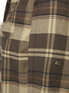 Chemise en flanelle à manches longues en coton streetwear, patchwork, personnalisable, multi-écossais, pour hommes - Product Image 5