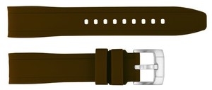 Bracelet de montre intelligente en silicone élastique respirant de haute qualité JD371 marron, sport, doux, léger, résistant à l'eau, unisexe, 18-24 mm - Product Image 2