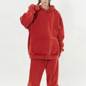 Survêtement pour femmes surdimensionné personnalisé en coton éponge français survêtement ensemble unisexe deux pièces français éponge survêtements - Product Image 6