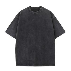 เสื้อยืดโอเวอร์ไซส์แบบฟอกสี 100% ผ้าฝ้าย วินเทจ ลุคสตรีทแวร์ คอกลม แขนสั้น สำหรับผู้ชาย เสื้อฟอกสี - Product Image 4