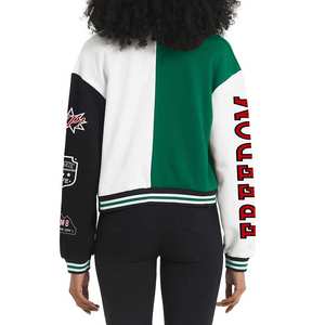 Veste universitaire pour femmes en gros manteau letterman de baseball avec logo personnalisé veste de mode surdimensionnée de style universitaire pour streetwear - Product Image 5