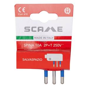 Cable de Enchufe Eléctrico Estándar Italiano 2P+T 10A, Blanco, Adaptador y Conector PP0410R - Product Image 2