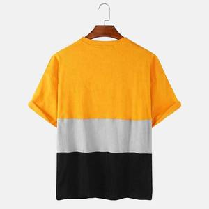 Camisetas personalizables de algodón 100% OEM ODM Elección promocional barata Plus Hombres 180 gramos Técnica teñida Lisa Fibra de Bambú - Product Image 3