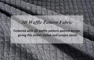 Chaqueta universitaria para hombre, chaqueta ligera, chaquetas bomber informales Waffle Letterman, chaqueta universitaria de moda para hombre - Product Image 2