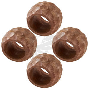 Mode classique tressé ensemble de 4 ronds de serviette en jute naturel ronds de serviette en jute pour serviette en nappe - Product Image 5