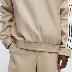 Sweat-shirt polaire pour homme avec col haut en coton polyester/mélange manches longues couleur unie respirant et réglable coupe décontractée 2026 - Product Image 5