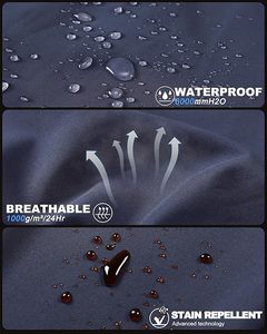 <b>Men's</b> Lightweight Waterproof Softshell Windbreaker Warm Fleece Lined <b>Jacket</b> for <b>Travel</b> Golf Motorcycle Racing Auto Racing Wear - Product Image 5