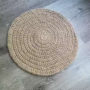 Manteles individuales de yute de diseño personalizado, mantel bordado reutilizable para mesa de comedor, recién llegado Natural disponible en alta calidad - Product Image 5
