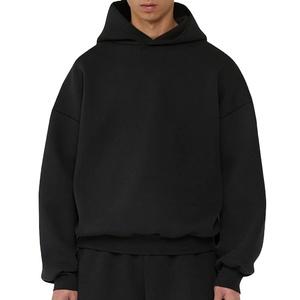 Sweat-shirt uni épais 400 g/m², coupe ample, en coton, pour homme, sweat-shirt en molleton surdimensionné, fabricant de sweat-shirt personnalisé, sweat-shirt lourd, sweat-shirt court 2026 - Product Image 1